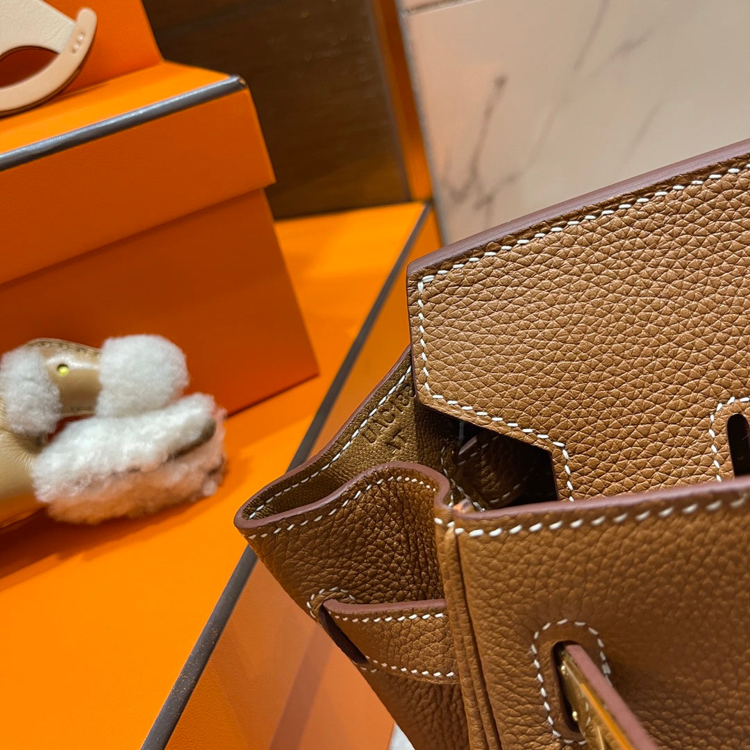 Hermes Birkin 30cm Gold Togo Leather Gold Hardware Bag