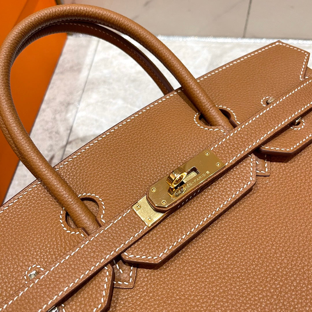 Hermes Birkin 30cm Gold Togo Leather Gold Hardware Bag