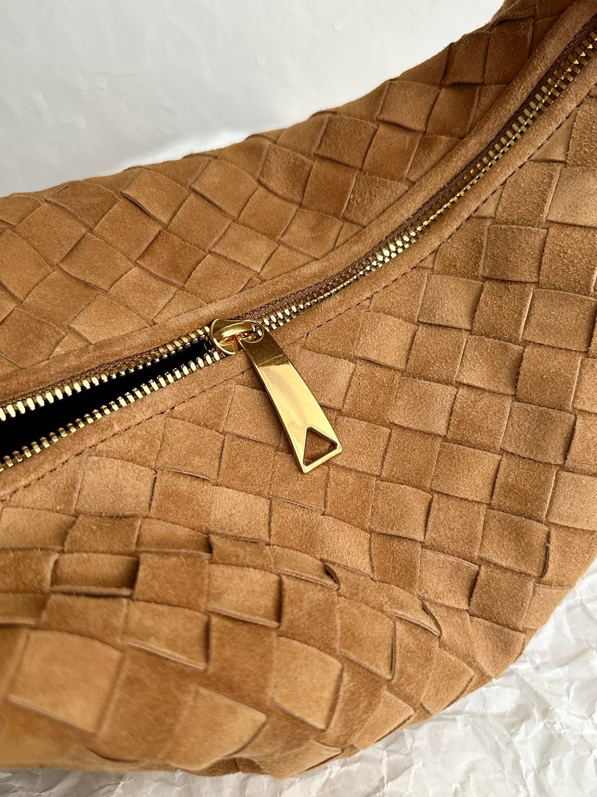 Bottega Veneta Teen Jodie 36cm Brown Suede Leather Bag