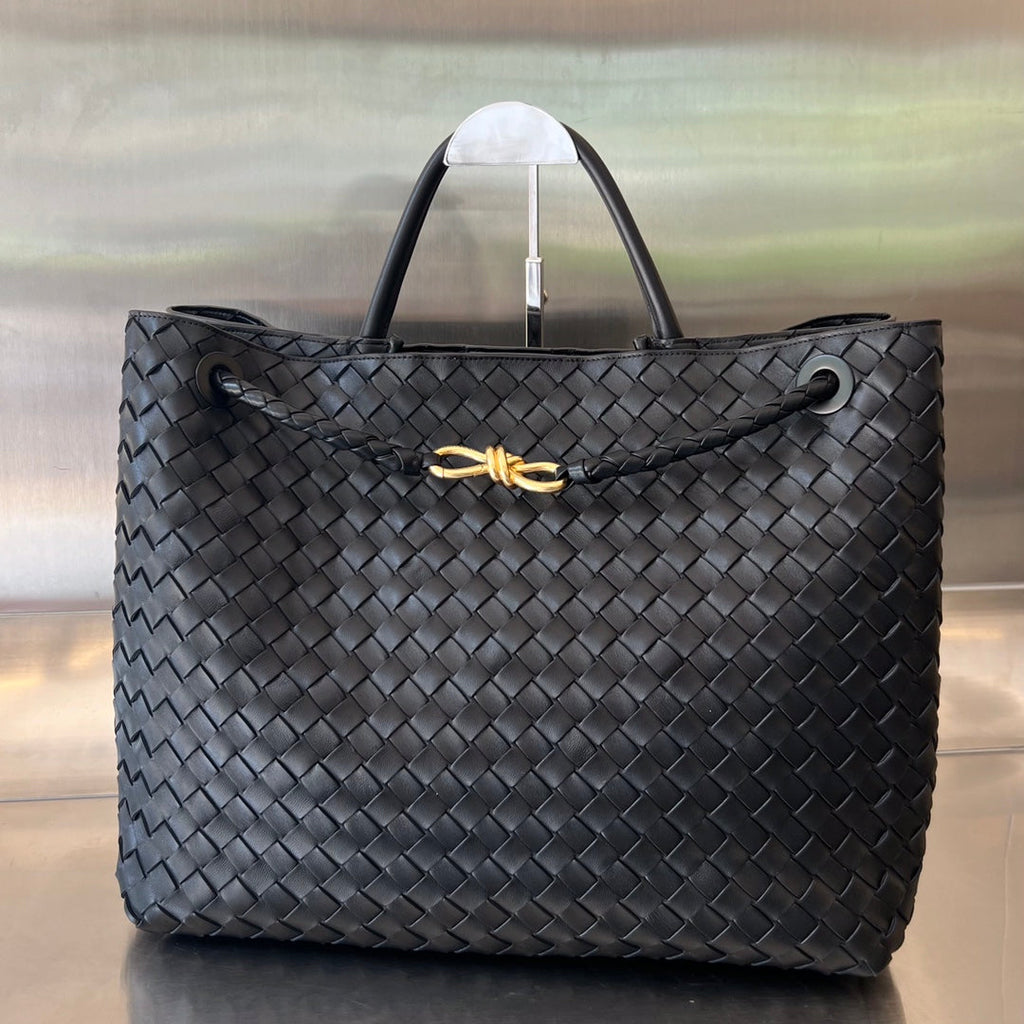 Bottega Veneta Large Andiamo 45cm Black Lambskin Bag