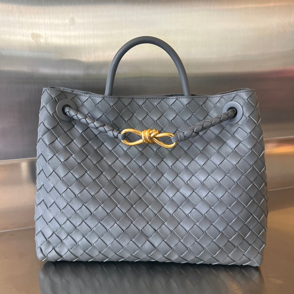 Bottega Veneta Medium Andiamo 32cm Dark Grey Lambskin Bag