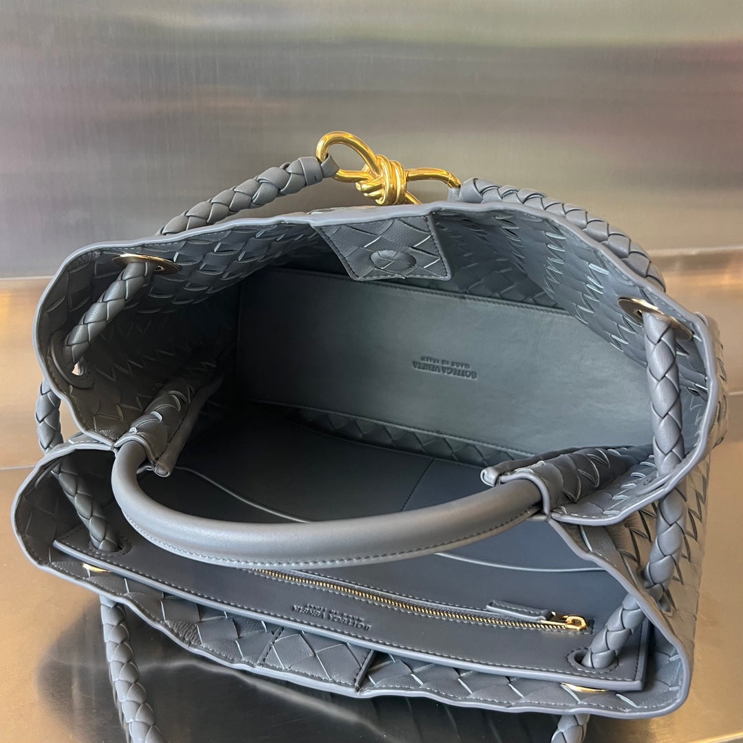 Bottega Veneta Medium Andiamo 32cm Dark Grey Lambskin Bag