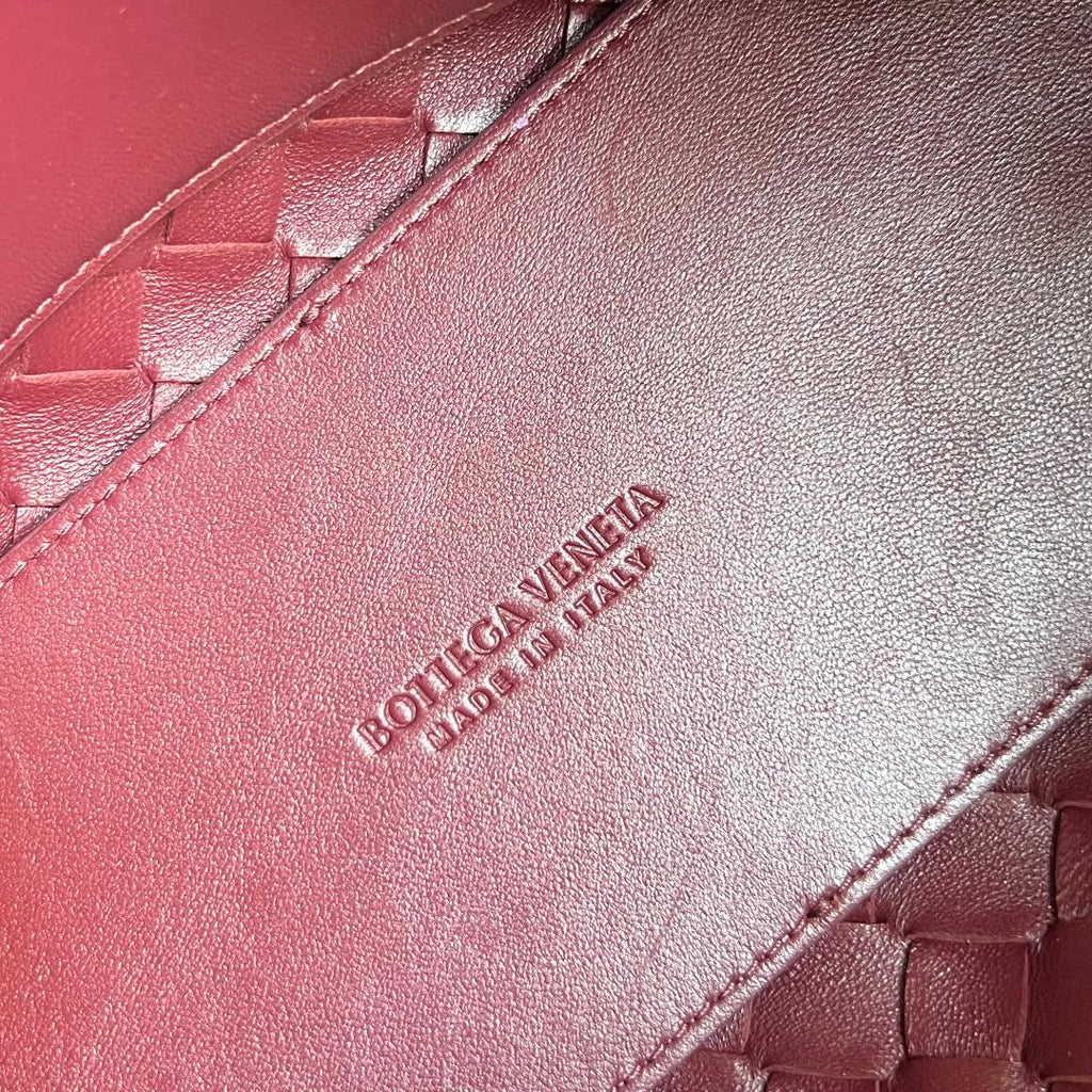 Bottega Veneta Small Andiamo 25cm Dark Red Lambskin Bag