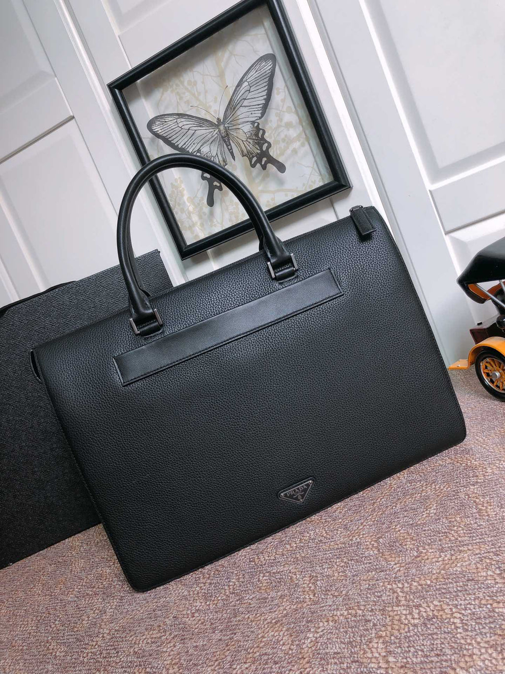 Prada Briefcase 40 in Black Grained Calfskin Bag