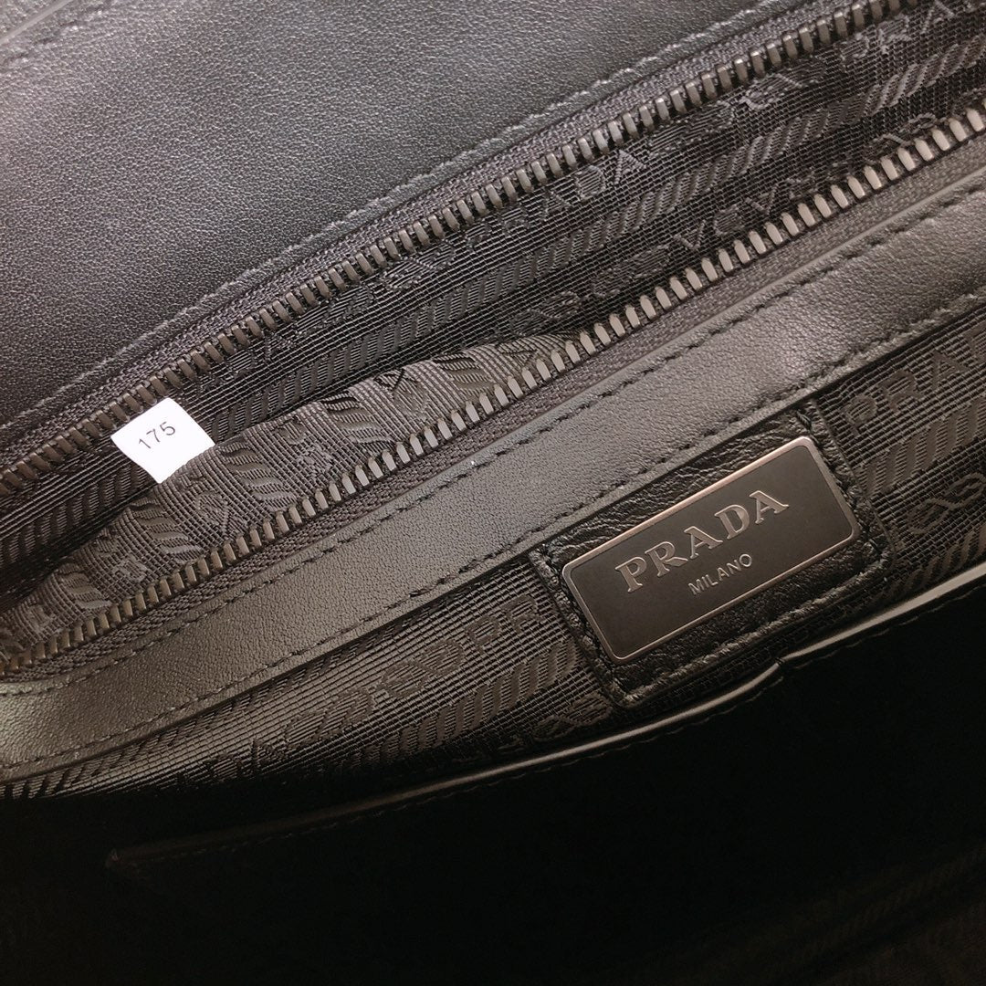 Prada Briefcase 40 in Black Grained Calfskin Bag