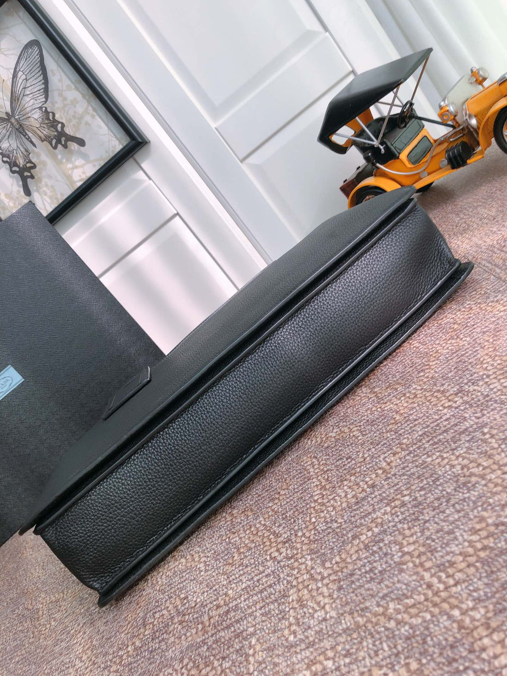 Prada Briefcase 40 in Black Grained Calfskin Bag