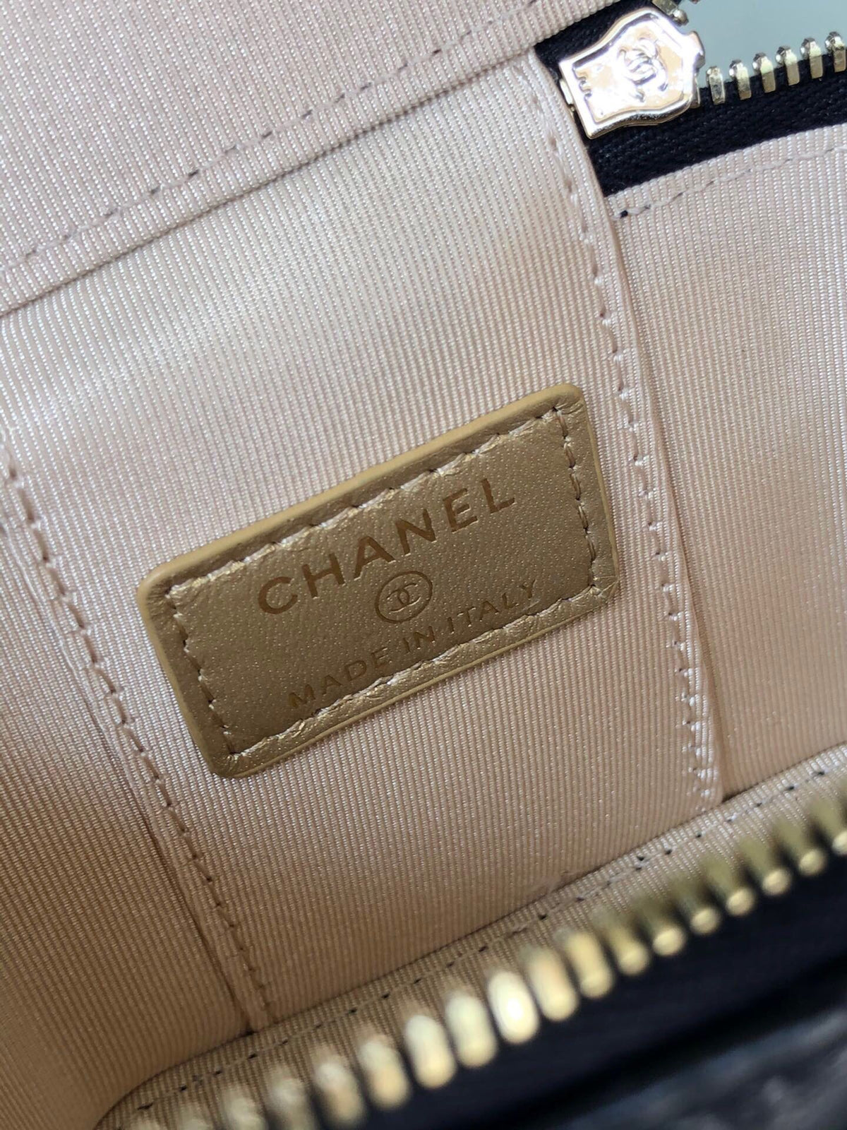 Chanel Mini 11 Vanity Chain in Black Calfskin Gold Hardware Bag