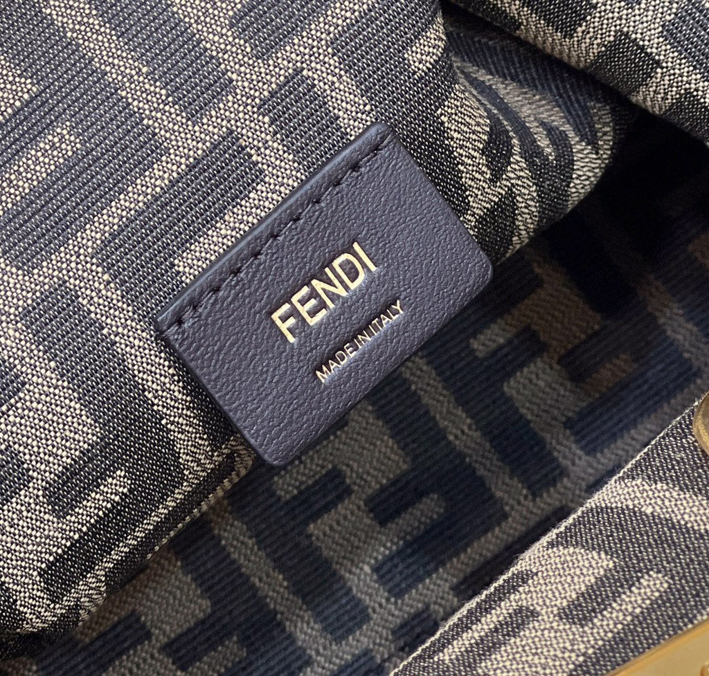 Fendi First Small 32 in Light Blue Nappa Leather Bag Gold Hardware