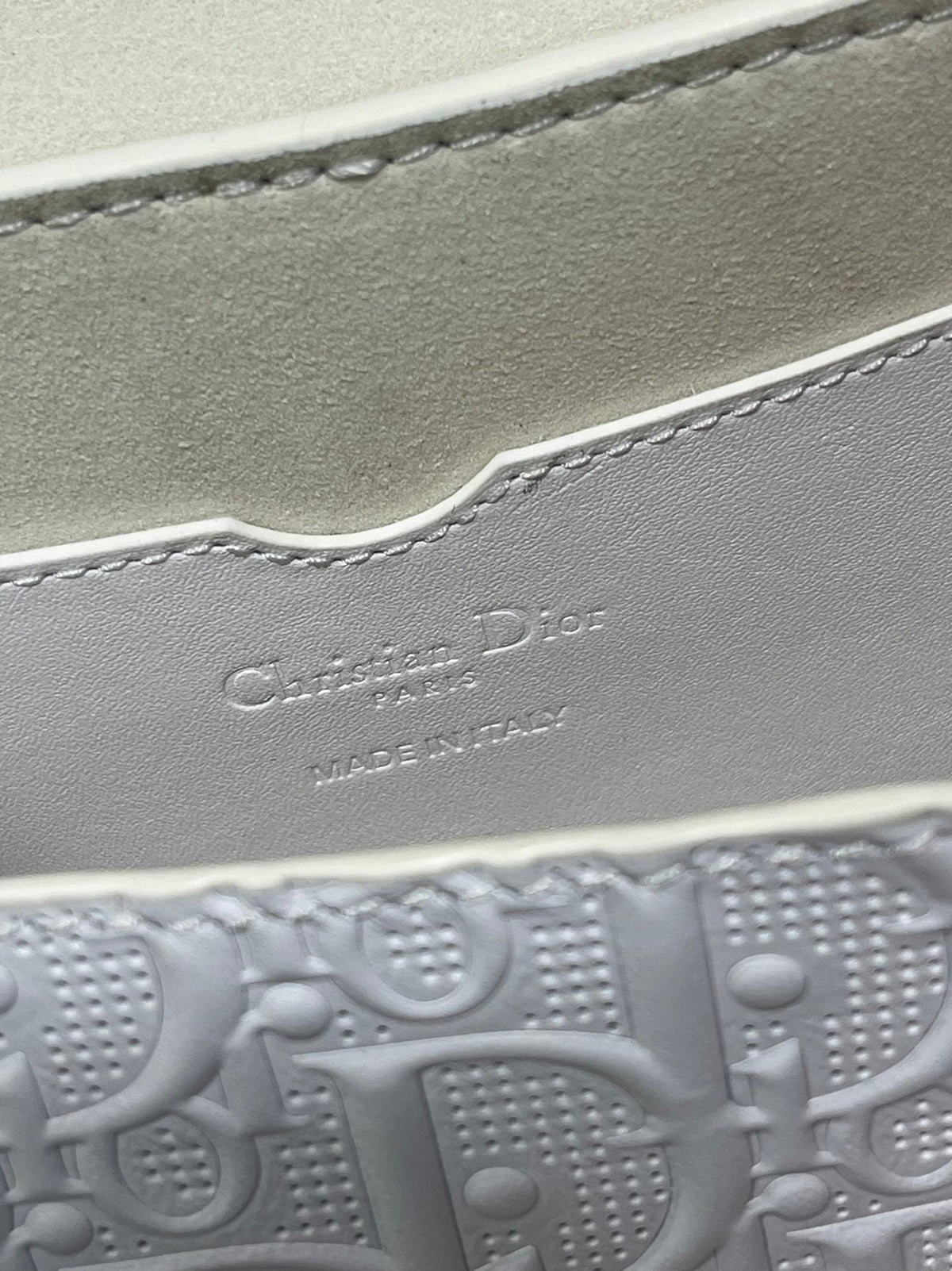 Dior Bobby East-West 21 Bag in White Lambskin