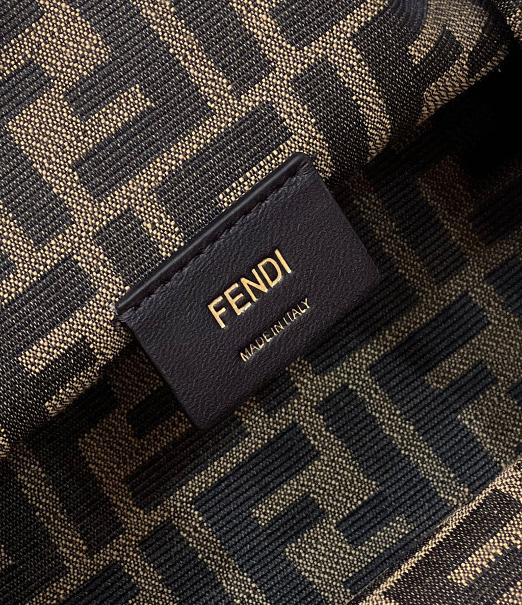 Fendi First Small 26 Coffee Brown Leather Bag with Exotic Details