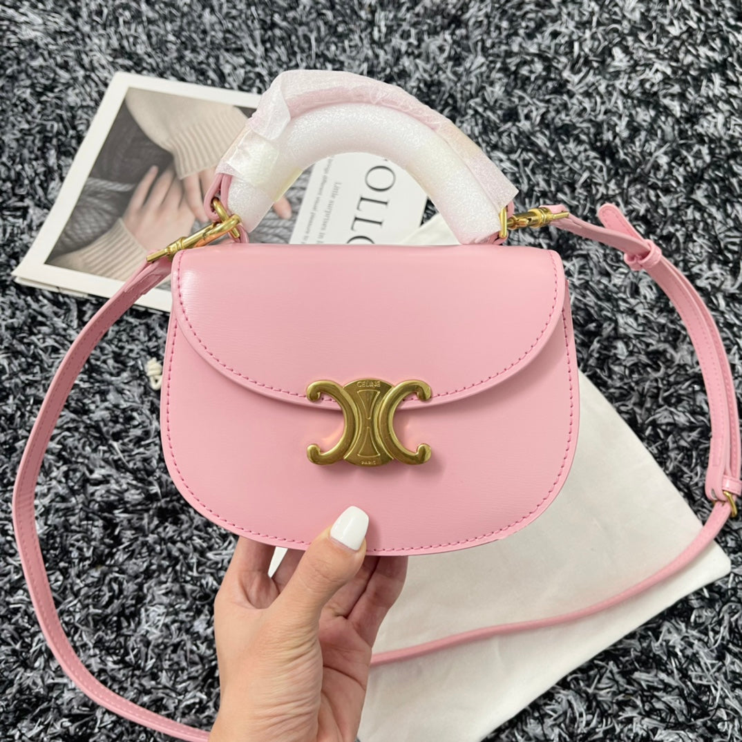 Celine Besace Triphome 17 Calfskin Pink Pastel Bag