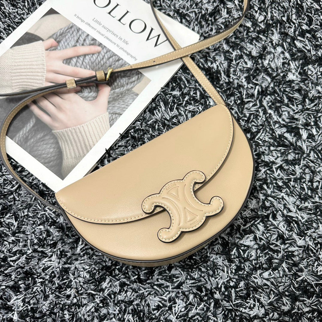 Celine Besace Triphome 23 Beige Cream Calfskin Bag