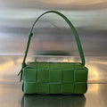Bottega Veneta Brick Cassette 28 in Dark Green Calfskin Bag