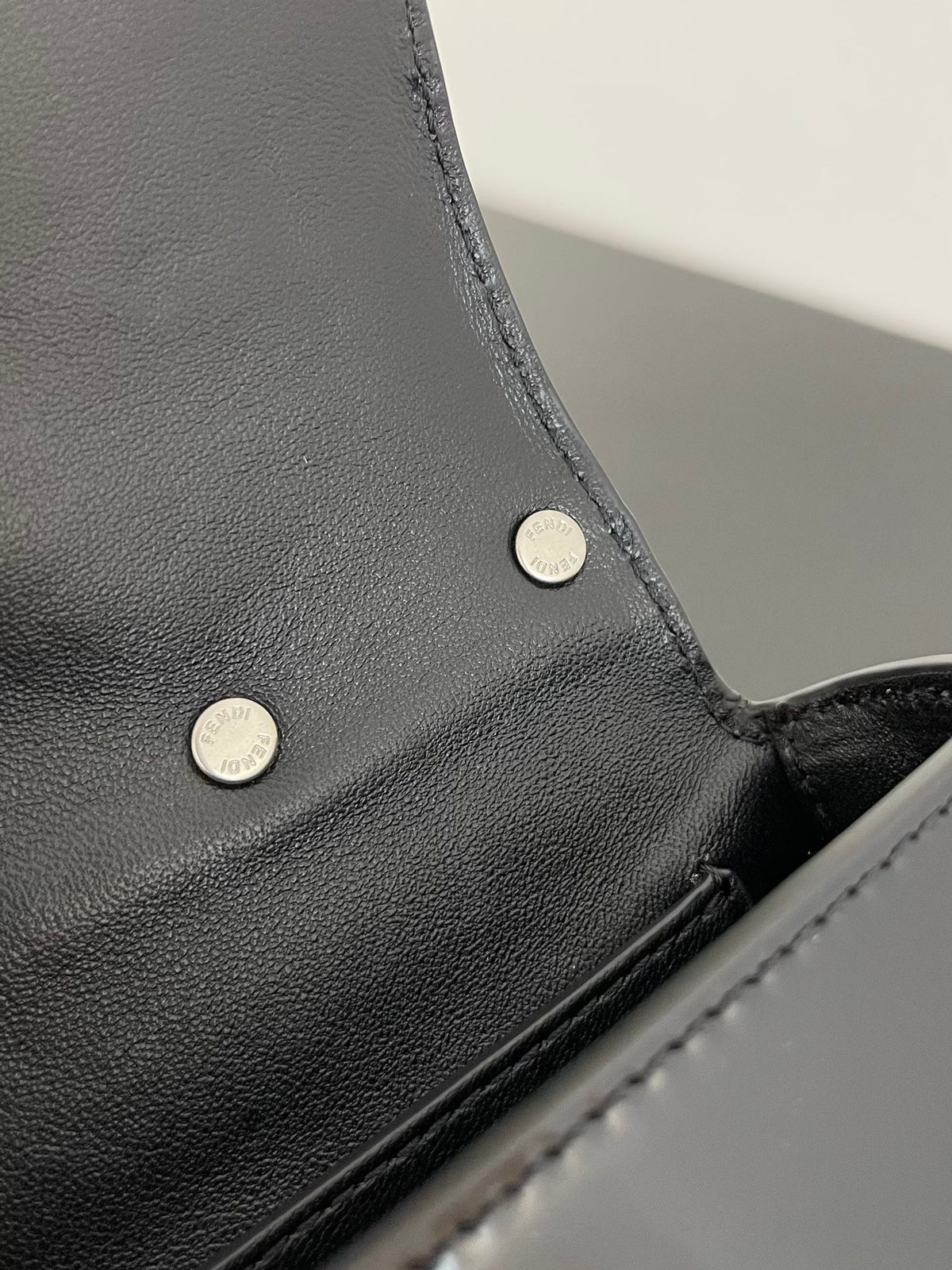 Fendi Mini First Sight 13 Bag in Black Calfskin with Silver Hardware