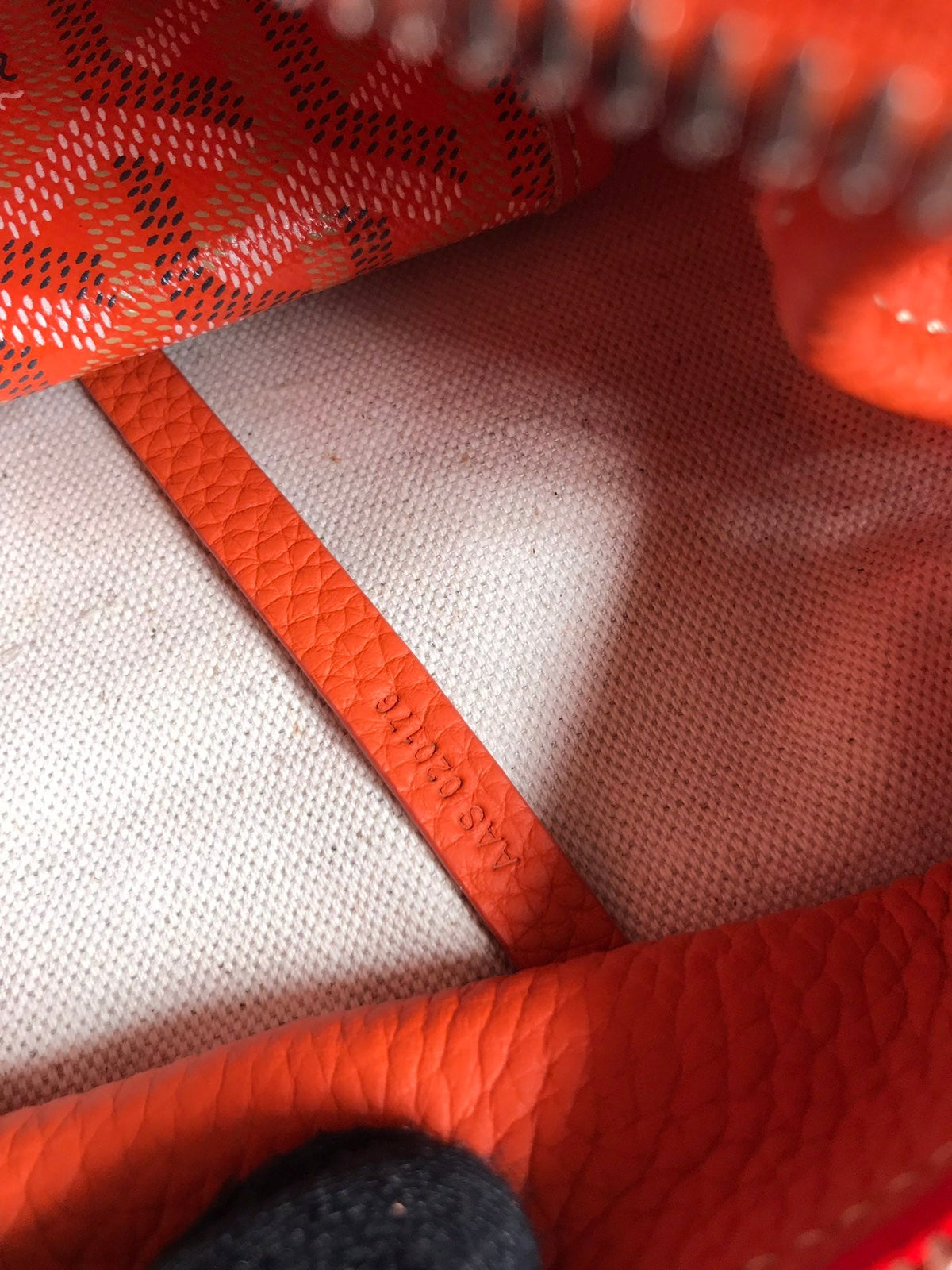 Goyard Hardy PM Bag 40 in Orange Goyardine Canvas and Taurillon Leather Trim