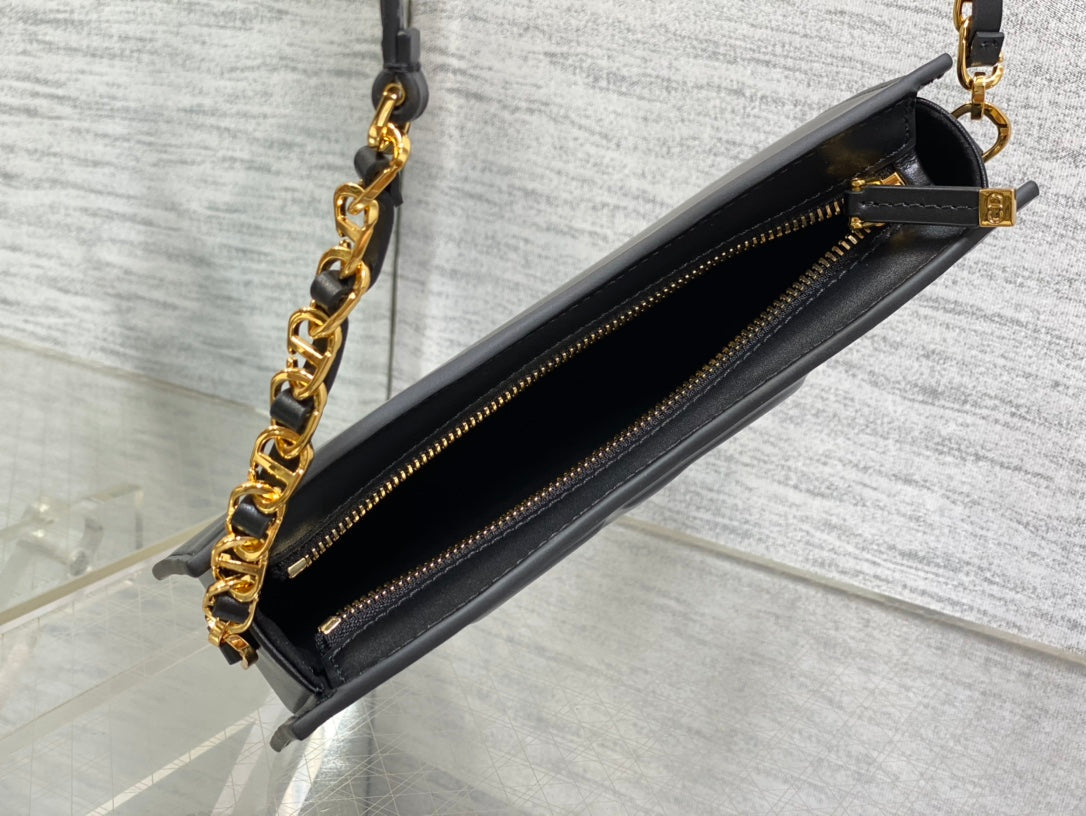 Dior Hobo Signature 23 Bag in Black Lambskin