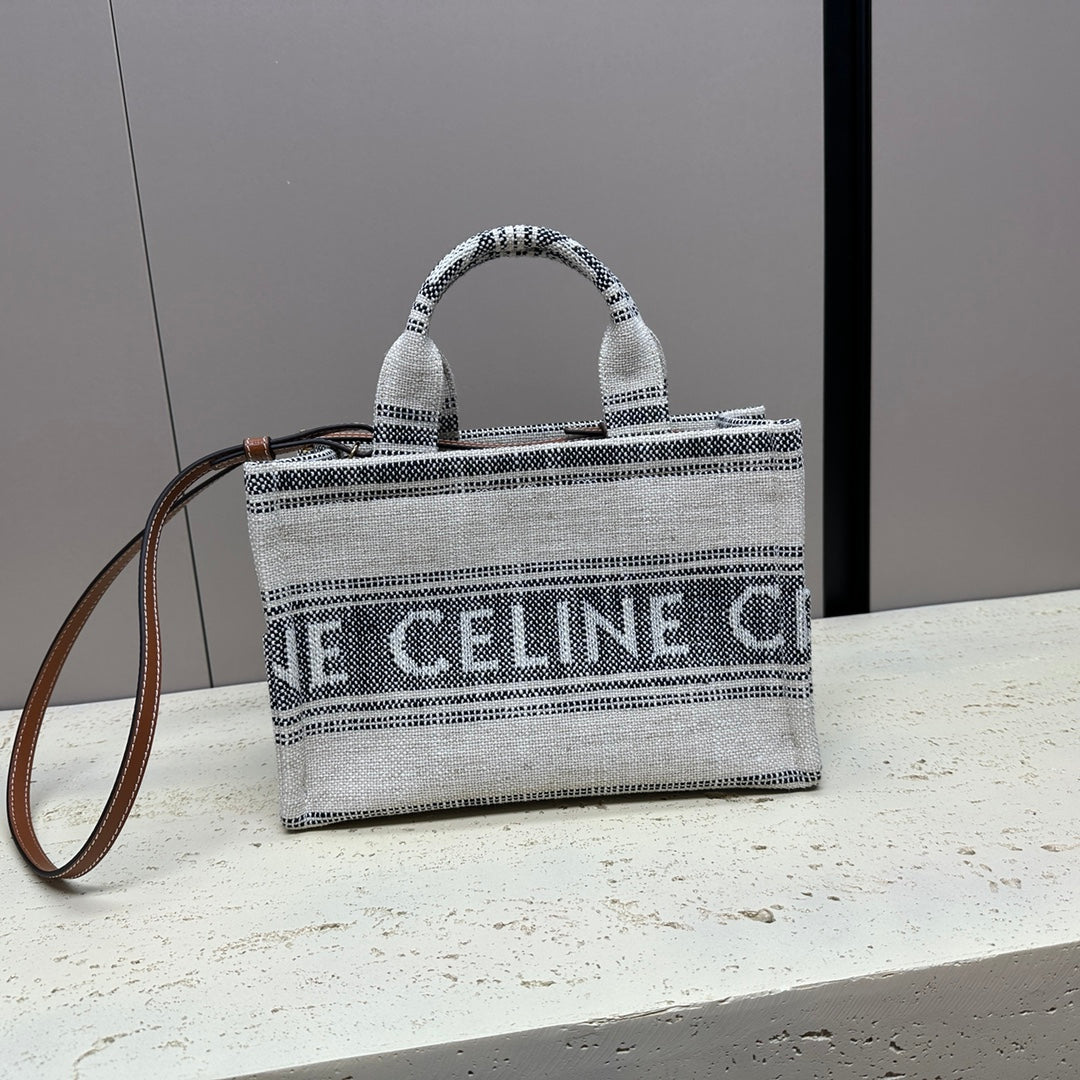 Celine Cabas Thais 26 Calfskin Grey Bag