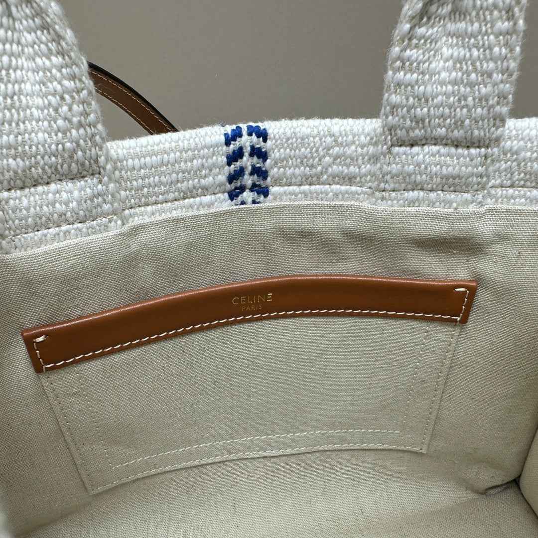 Celine Cabas Thais 26 Calfskin White Bag