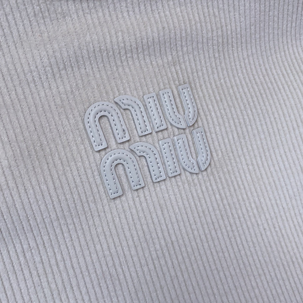 Ivy Tote Bag 40 in White Corduroy