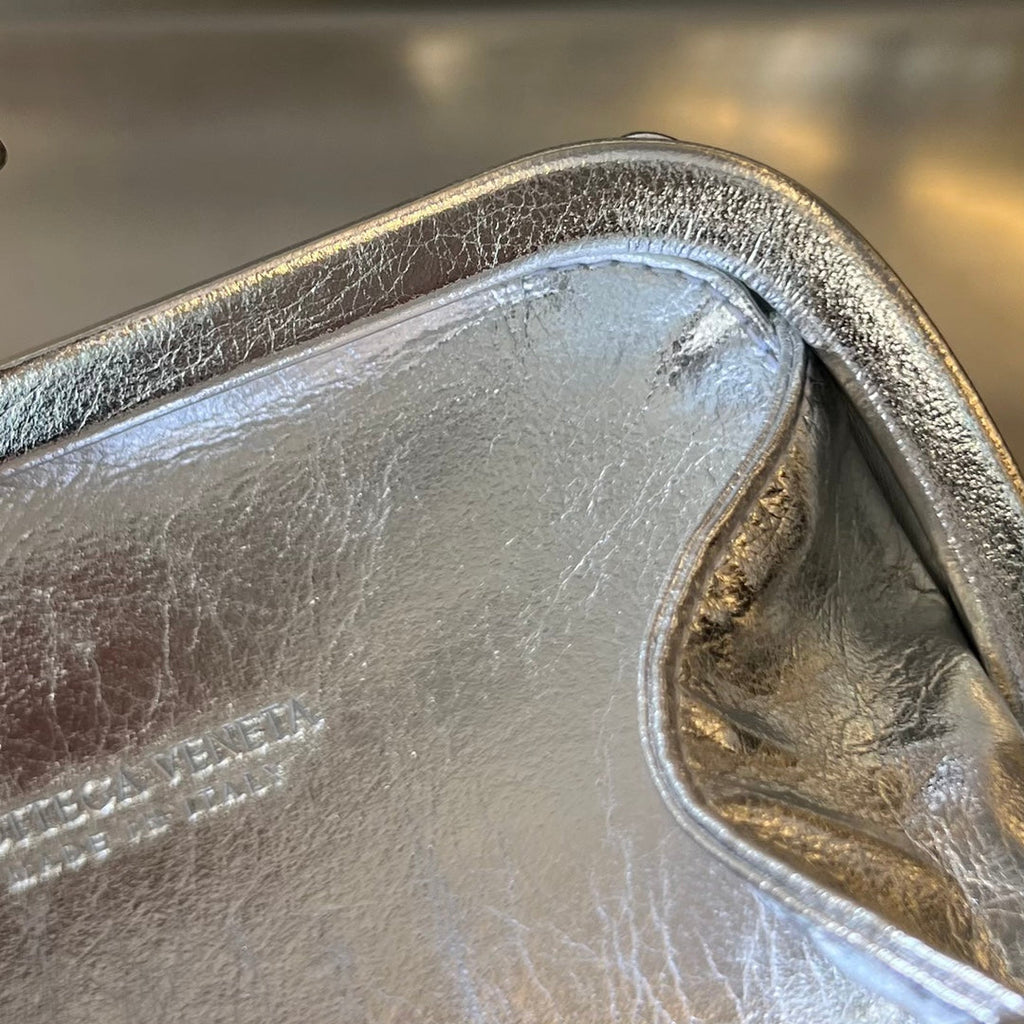 Bottega Veneta Classic Knot 19 in Golden Mix Silver Lambskin Bag