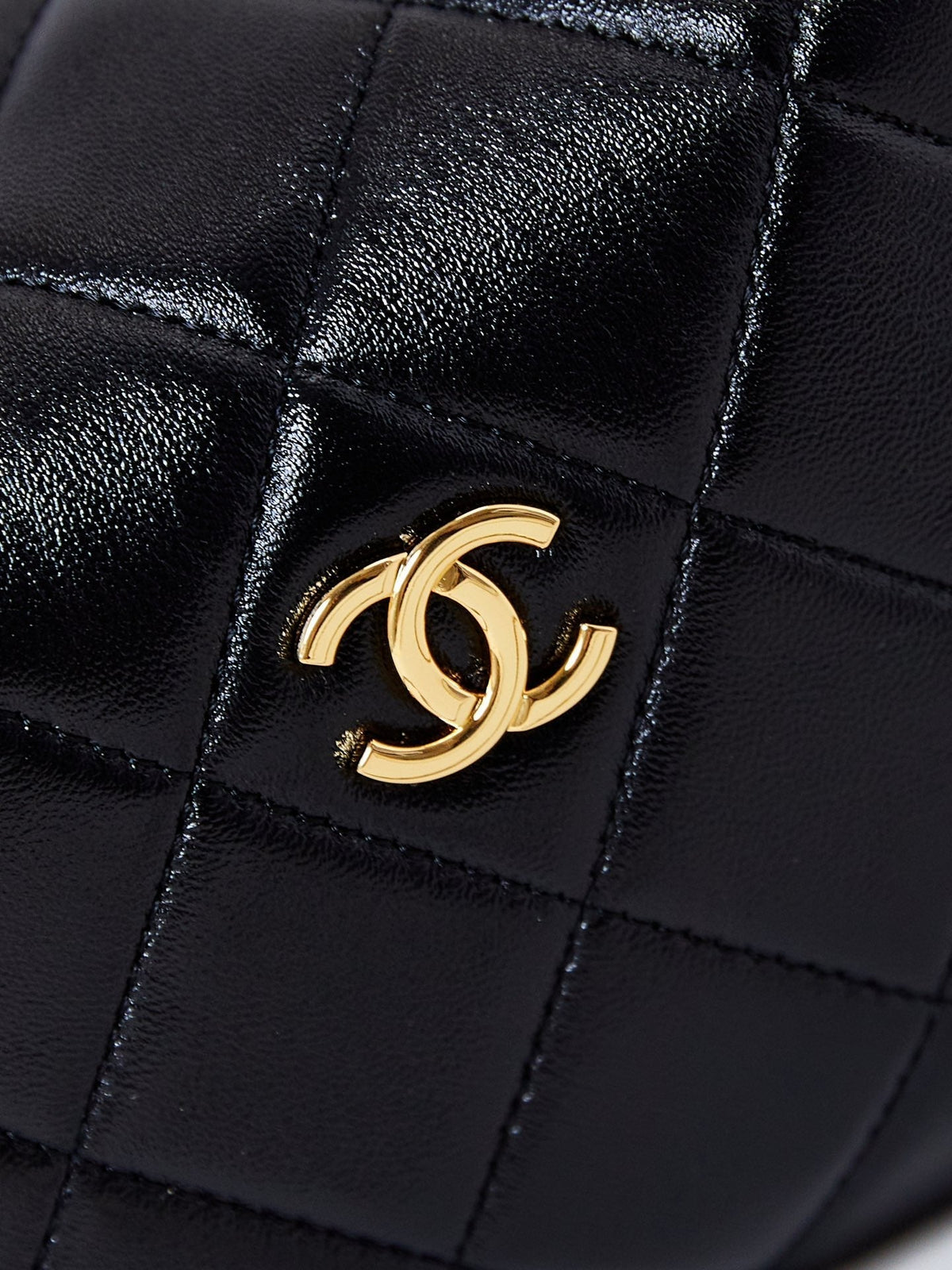 Chanel Hobo Bag 18 in Black Soft Lambskin Gold Chain