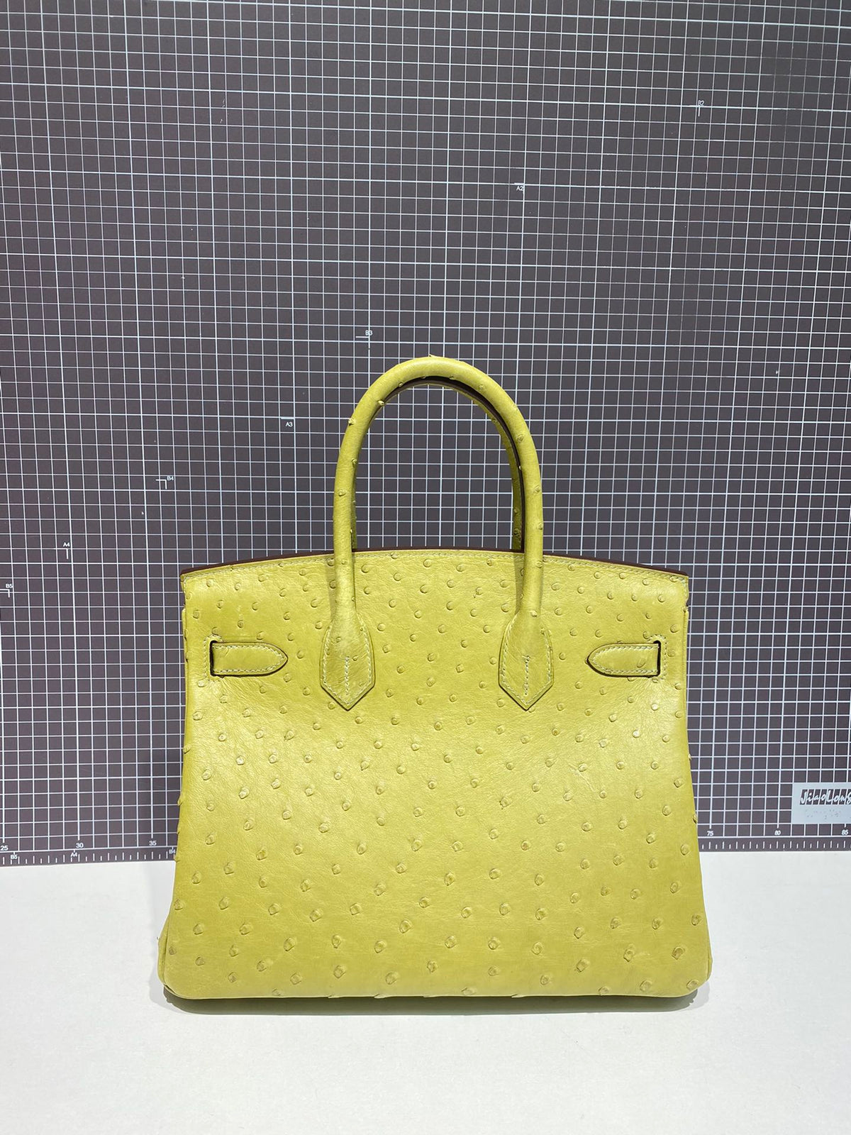 Hermes Birkin 30cm Lime Ostrich Leather Gold Hardware Bag