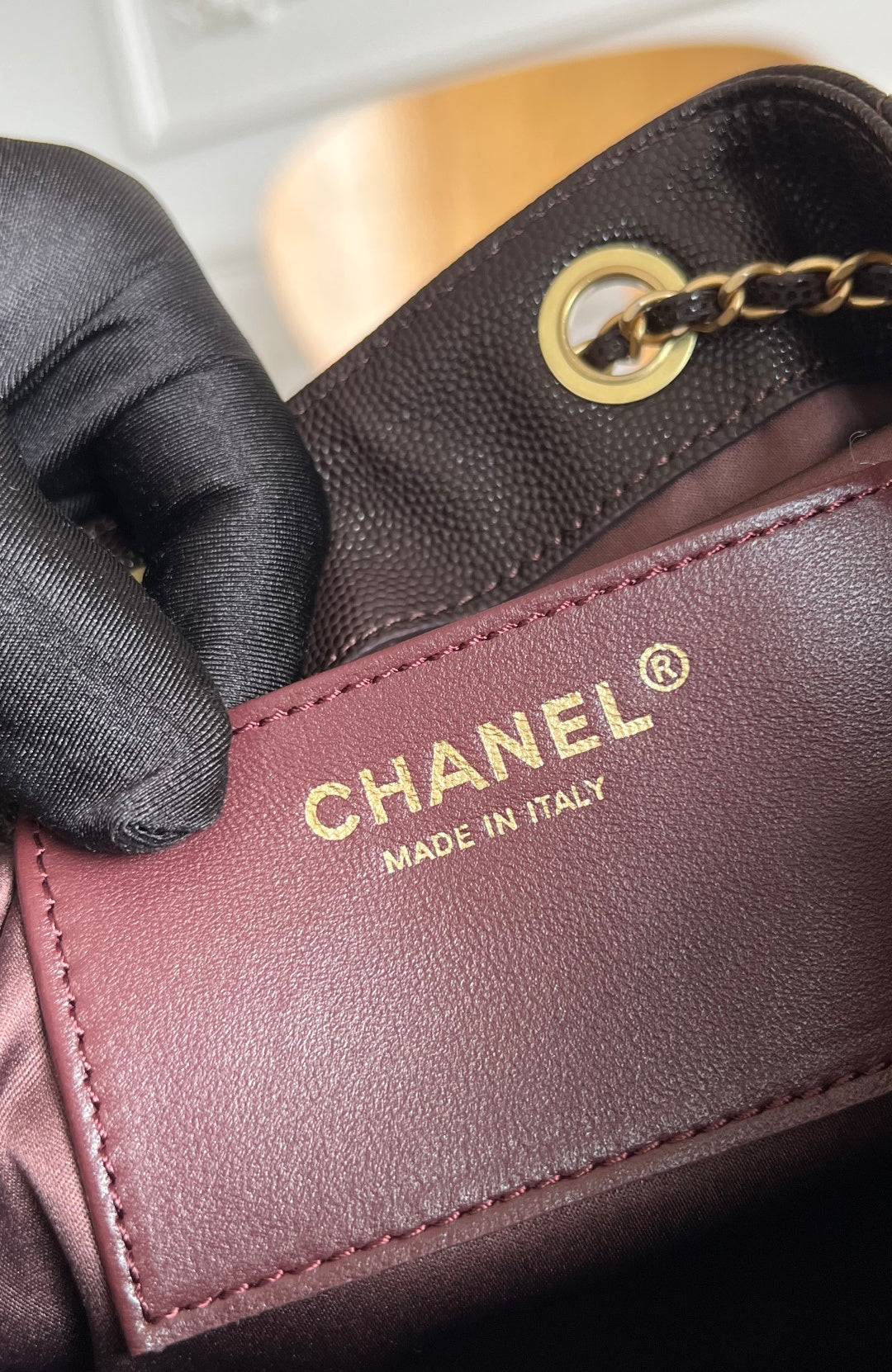 Chanel 25S Hobo Bag 40 in Dark Earth Brown Caviar with Gold Hardware