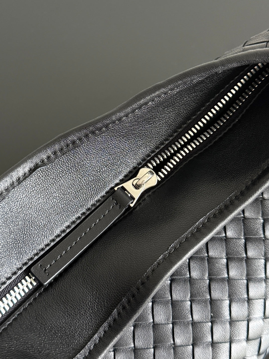 Bottega Veneta 25S Large Veneto Bag 38 in Black Calfskin Silver Hardware