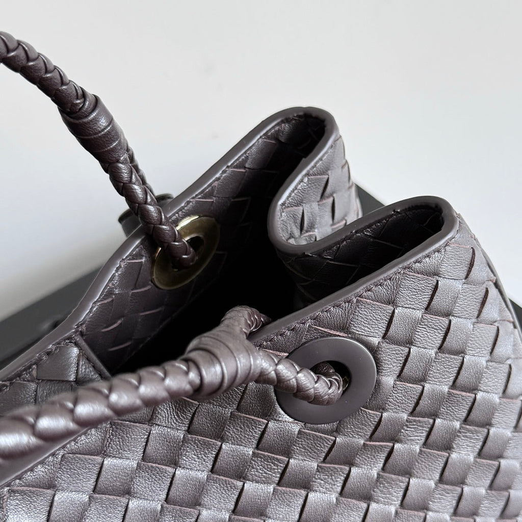 Bottega Veneta 25S Basket Bag 31 in Dark Brown Calfskin Gold Hardware