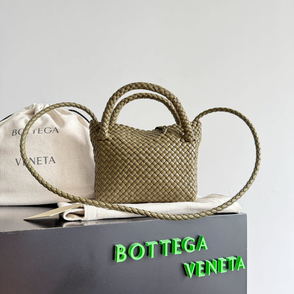 Bottega Veneta 25S Mini Tosca 20 in Dark Olive Brown Calfskin Bag