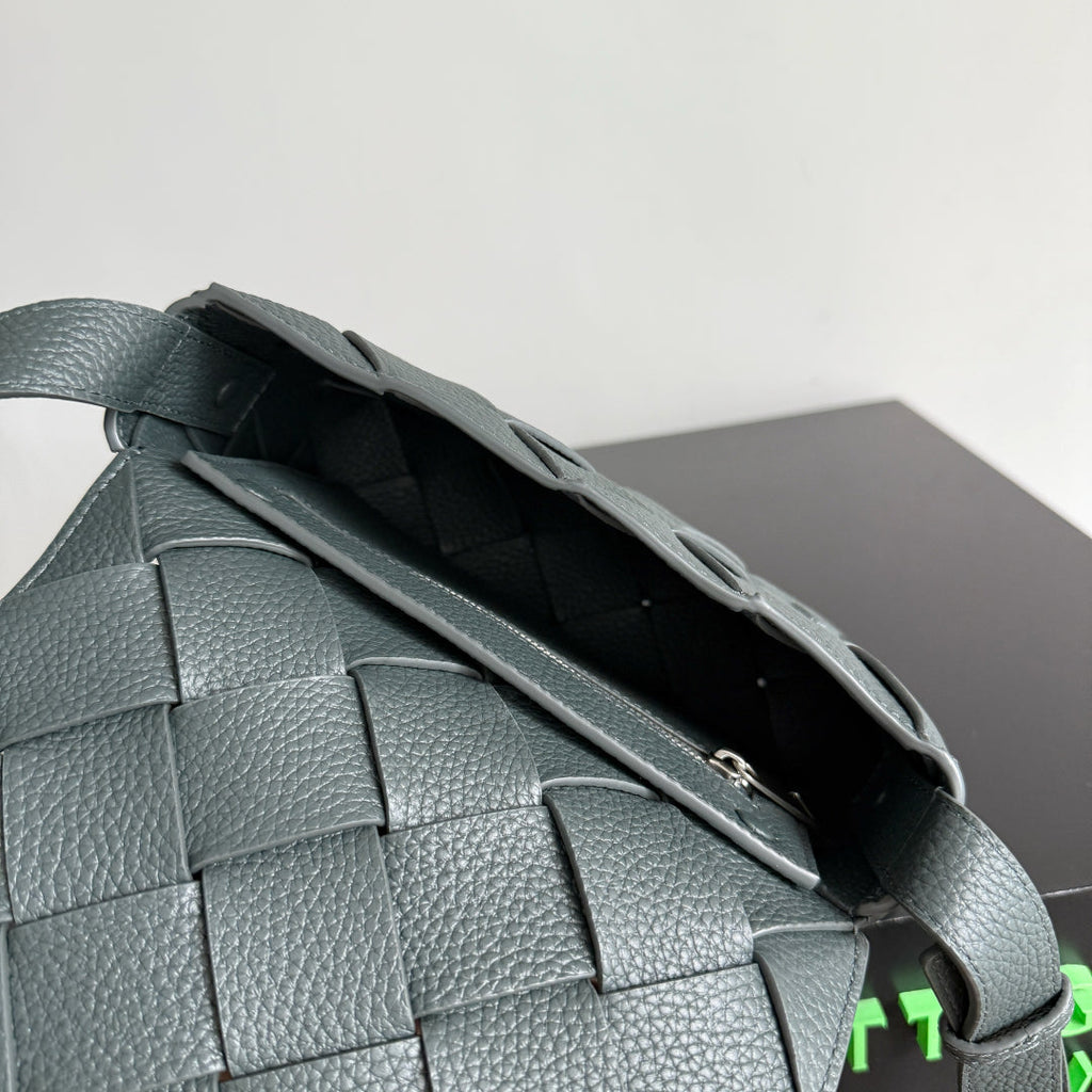 Bottega Veneta 25S Diago 22 in Steel Gray Calfskin Silver Hardware Bag