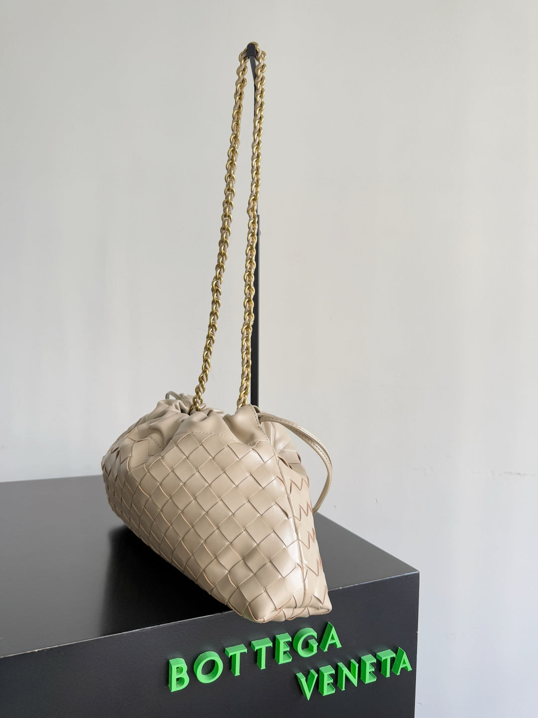 Bottega Veneta 25S Dustbag Notte 33 in Warm Beige Calfskin Gold Hardware Bag