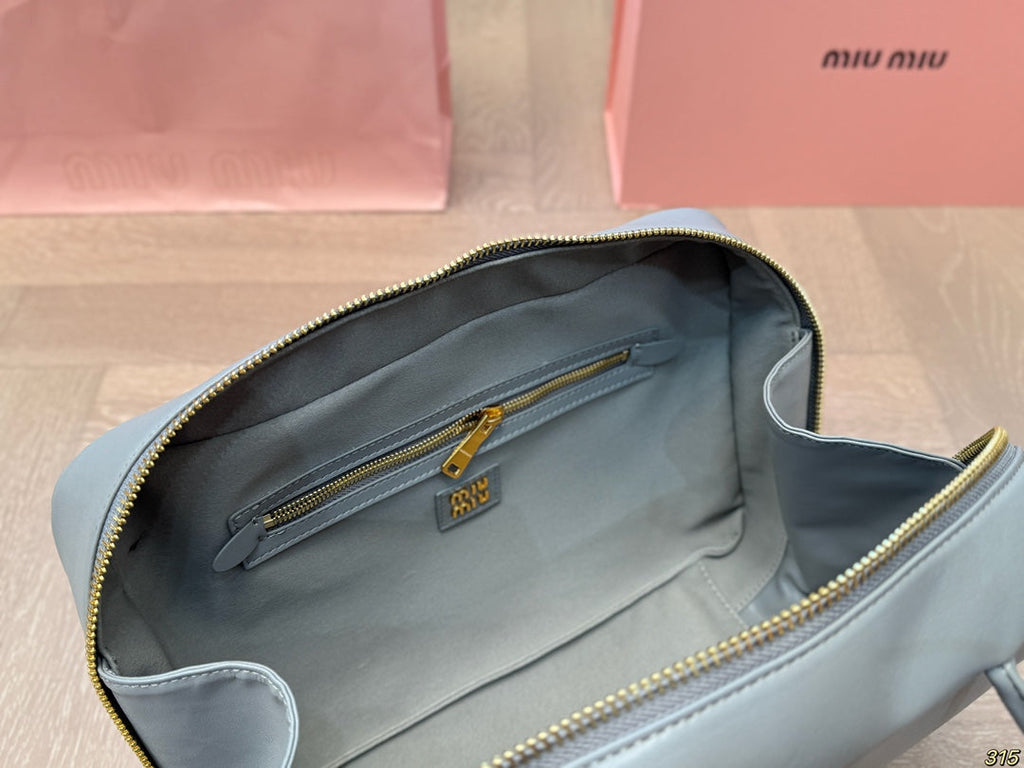 Beau Bag 33 in Gray Calfskin with Baseball Charm