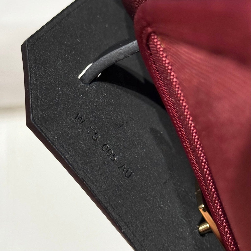Hermes 25S Mini Herbag 20 in Red and Black Canvas Gold Hardware Bag