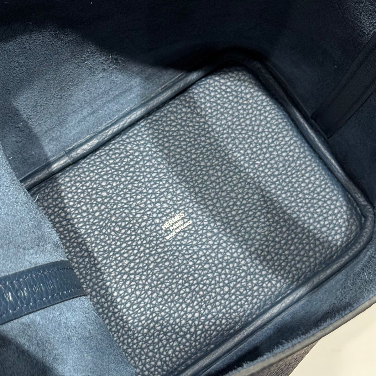 Hermes 25S Picotin Lock 18 in Navy Blue Calfskin Silver Hardware Bag