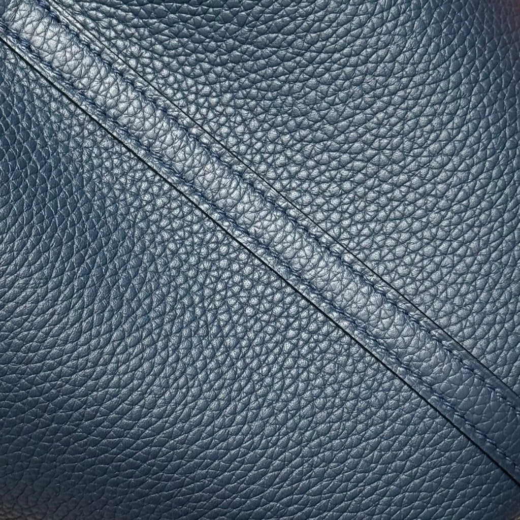 Hermes 25S Picotin Lock 18 in Navy Blue Calfskin Silver Hardware Bag