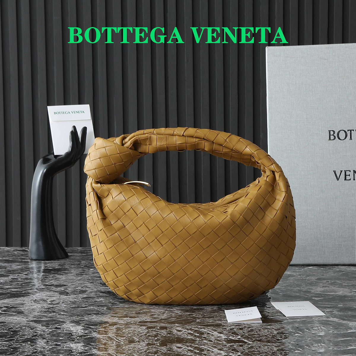 Bottega Veneta 25S Mini Jodie 36 in Warm Bronze Calfskin Gold Hardware Bag