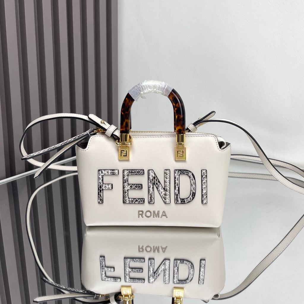 Fendi By the Way Mini 18 in White Lambskin Gold Hardware Bag