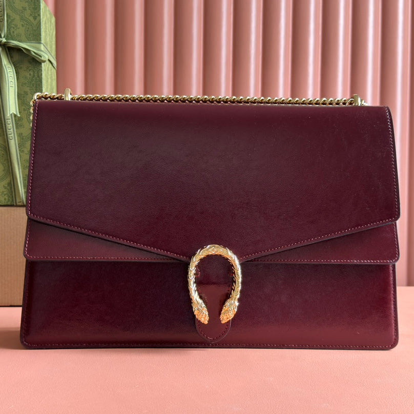 Gucci Dionysus Lagre Shoulder Bag 42 in Rosso Ancora Red Glossy Lambskin