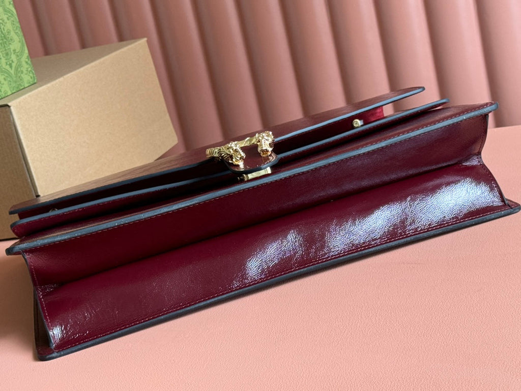 Gucci Dionysus Lagre Shoulder Bag 42 in Rosso Ancora Red Glossy Lambskin