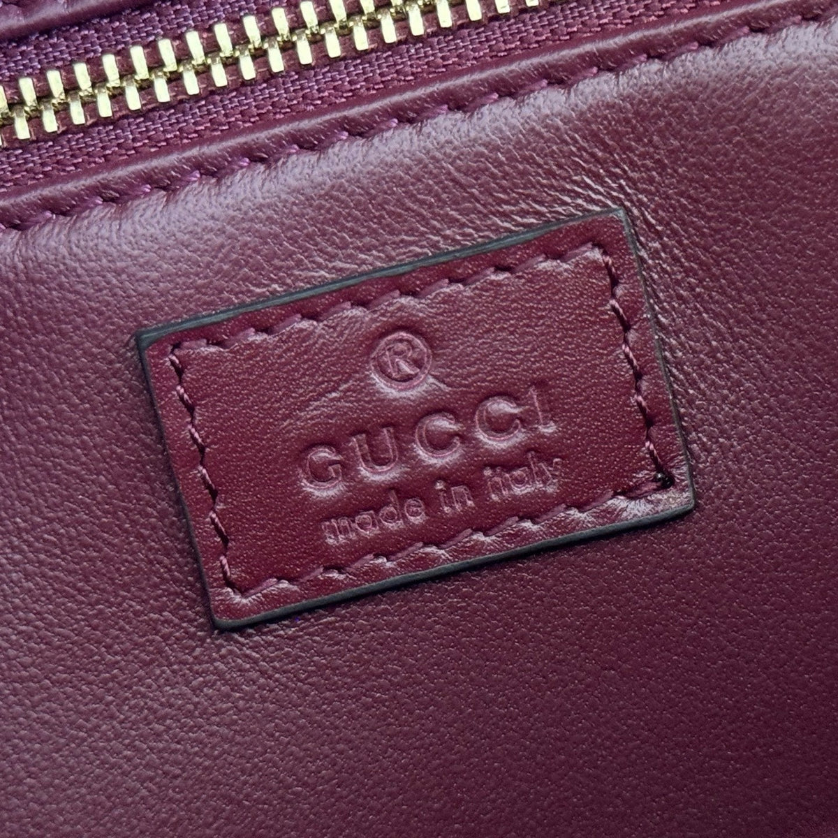 Gucci 26S Siena Top Handle Bag 25 in Dark Red Calfskin