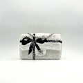 Chanel 25S Flap Bag 20 cm in White Sequins with Black Bow
