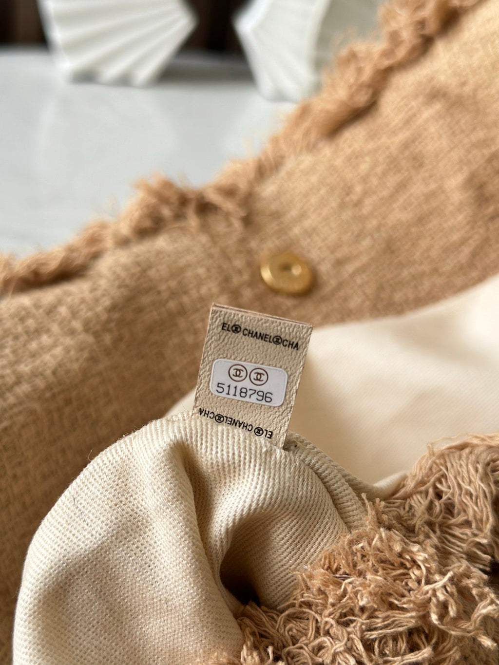 Chanel 25S Tote Bag 48 in Beige Fabric
