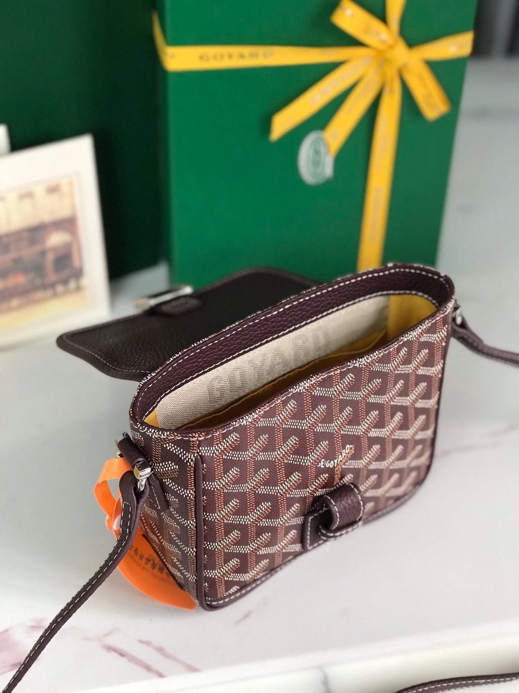 Goyard Grand Bleu 16 in Wine Red Goyardine Canvas and Lambskin Bag