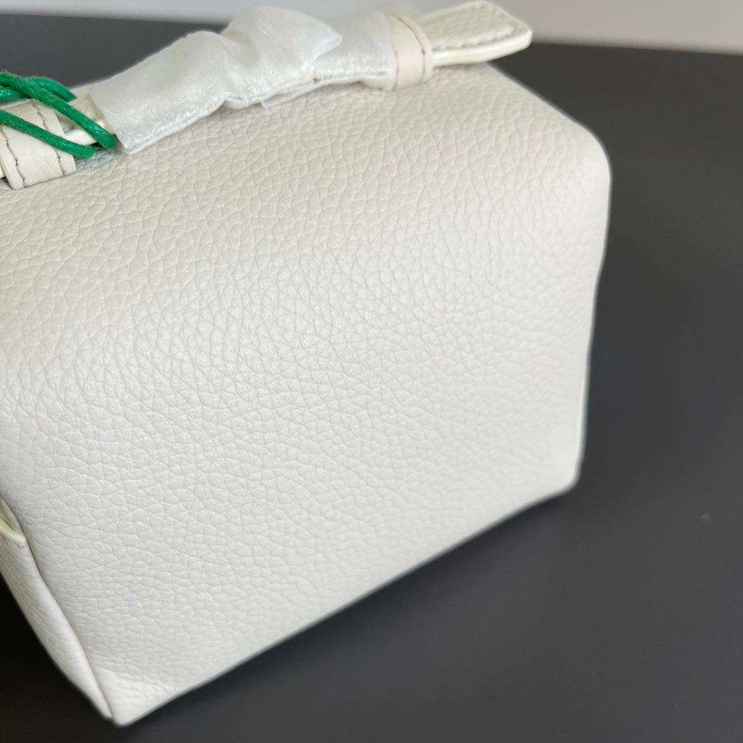 Loro Piana Extra Pocket L12 in White Calfskin with Silver Hardware Bag
