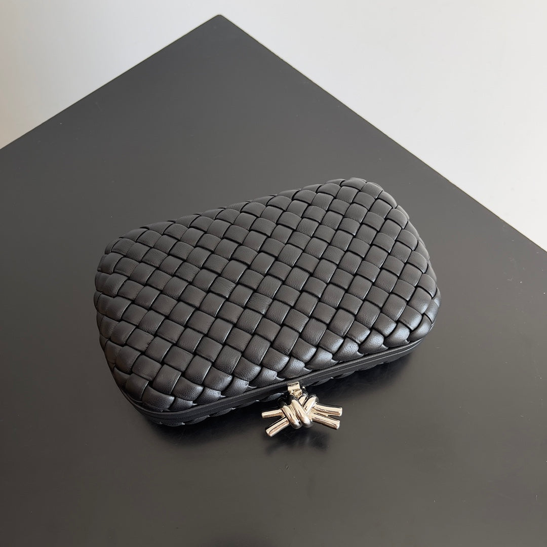 Bottega Veneta Classic Knot 20 in Black Lambskin Bag