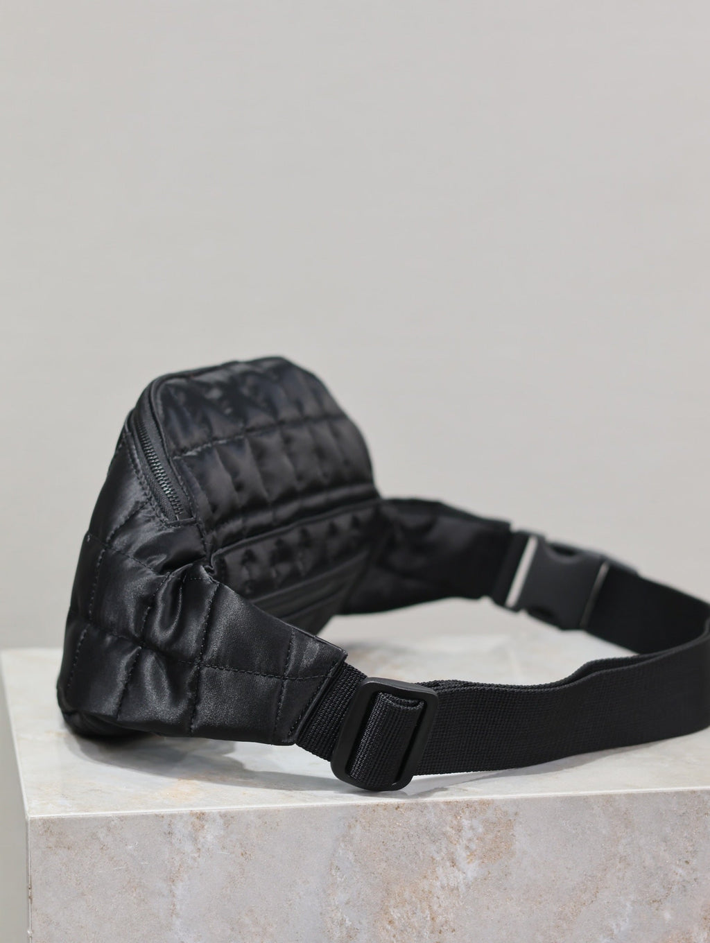 Saint Laurent Crossbody Bag 24 in Black Plaid Nylon