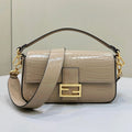 Fendi Baguette 27 Bag in Sand Beige Calfskin with Gold Hardware